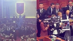 Albania, deputati dell'opposizione interrompono il parlamento con fumogeni
