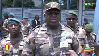 Major General Élisée Jean Dao on an official visit of authority and command