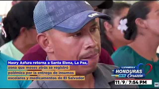 President Asfura received with great enthusiasm in Santa Elena, La Paz