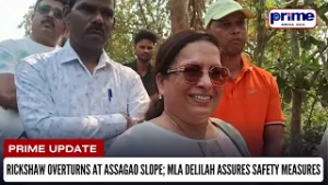 Rickshaw Overturns at Assagao Slope; MLA Delilah Assures Safety Measures