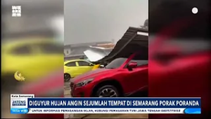 Diguyur Hujan Angin Sejumlah Tempat di Semarang Porak Poranda