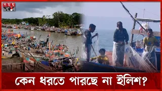 গভীর সাগরে মিলছে বড় ইলিশ প্রযুক্তির অভাবে পিছিয়ে জেলেরা | Sea Fishing | Fishermen | Somoy TV