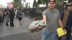 Outrage on social media over firefighters' involvement in dispersing protesters with water