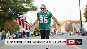 Louisa amputee competing for Mr. Health and Fitness
