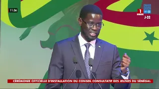 INSTALLATION CONSEIL CONSULTATIF DES JEUNES DU SÉNÉGAL : DISCOURS DU CHEF DE L’ÉTAT (WL)
