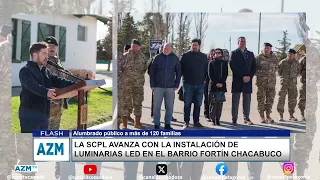 SCPL moves forward with LED street light installation in the Fortín Chacabuco neighborhood