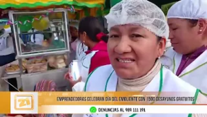 Emprendedoras celebran Día del Emoliente con 1500 desayunos