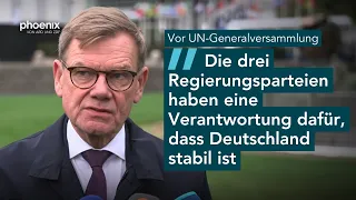 Außenminister vor UN-Generalversammlung: Johann Wadephul äußert sich zur Bundespolitik