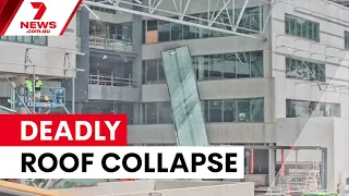 Apprentice's death captured in released roof collapse footage | 7NEWS