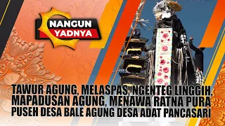 TAWUR AGUNG, MELASPAS, OFFERING RATNA PUSEH TEMPLE, PANCASARI TRADITIONAL VILLAGE | NANGUN YADNYA