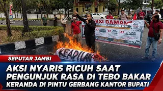 PROTEST NEARLY TURNS VIOLENT AS TEBO DEMONSTRATORS ATTEMPT TO BURN COFFIN AT REGENT'S OFFICE GATE