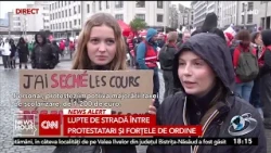 Exclusive footage from the protests in Brussels. Chaos on the streets