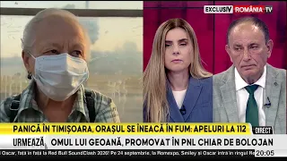 Timișoara covered in smoke due to fires in Serbia.