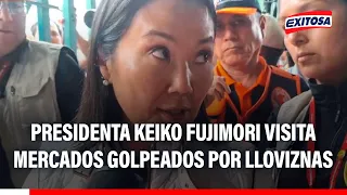 🔴🔵 Pres. Keiko Fujimori visits markets hit by drizzle in Chorrillos