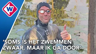 Honderden mensen langs het water voor zwemtocht Maarten van der Weijden