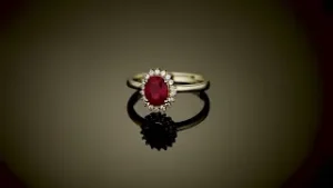 Madagaskar Bemainty Rubin 375 Gold Ring, 1,69ct