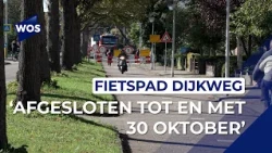 Bike path closed on Dijkweg towards Naaldwijk
