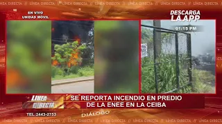 Bomberos atienden incendio en un predio de la ENEE ubicado en el barrio Bella Vista en La Ceiba 🔥