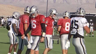 Raiders wrap final camp practice ahead of joint session with Texans