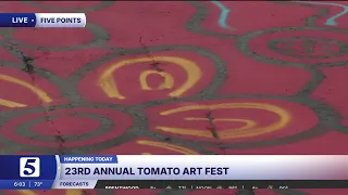 A look at the mural created for Tomato Arts Fest