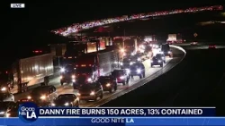 Traffic backed up on 5 Freeway amid Danny Fire