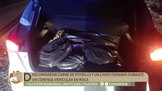 They seized foal meat and a slaughtered goat during a vehicle checkpoint in Roca