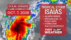 Tropical Storm Isaias continues to strengthen in the Gulf
