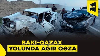 Hacıqabulda iki avtomobil toqquşdu: 2-si uşaq olmaqla 4 nəfər yaralandı