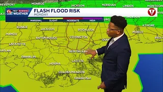 Flash Flood Risk: Heavy rain and storms return to Louisiana's weather forecast Monday