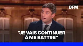 "Je vais me battre jusqu'à la victoire", déclare Gabriel Attal, candidat à l'élection présidentielle