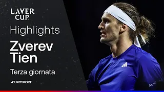 ZVEREV soffre ma doma TIEN e consegna la Laver Cup a Team Europe I HIGHLIGHTS I LAVER CUP 2026