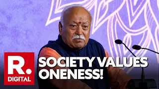Mohan Bhagwat In NYC | Society Values  Oneness! | RSS Chief’s Key Speech On Unity & Dialogue