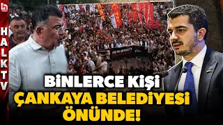 MASSIVE SUPPORT FOR THE 'ÇANKAYA MARCH'! Özgür Özel and representatives gather in front of the mu...