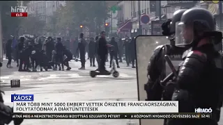 Már több mint 5000 embert vettek őrizetbe Franciaországban, folytatódnak a diáktüntetések - HírTV