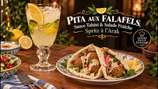 La Table de Maria: Pita aux Falafels, Sauce Tahini & Salade Fraîche | Spritz à l’Arak