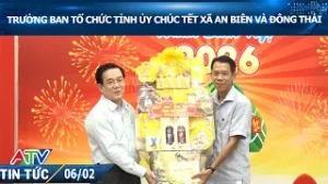 TRƯỞNG BAN TỔ CHỨC TỈNH ỦY CHÚC TẾT XÃ AN BIÊN VÀ ĐÔNG THÁI