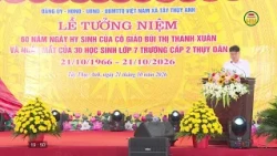 Memorial ceremony for teacher and martyr Bui Thi Thanh Xuan