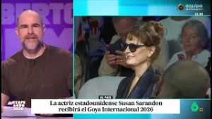 Alberto Rey opina sobre el Goya Internacional 2026 a Susan Sarandon - Zapeando
