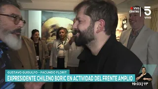 El expresidente chileno Gabriel Boric participa de un evento organizado por el Frente Amplio