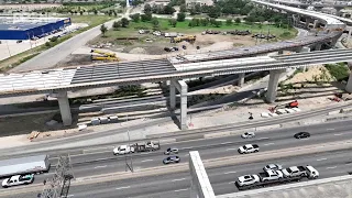 WATCH: Drone 12 captures video of I-35 construction on Northeast Side