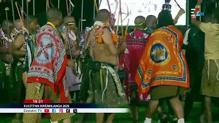 His Majesty King Mswati III performs kudlalisela for Imbali