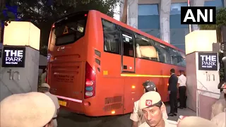 CWG Medalists arrive at hotel in Delhi after meeting PM Modi