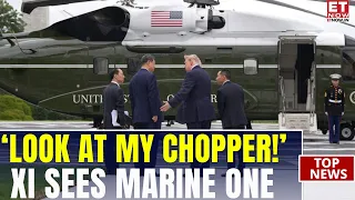 Trump Shows Xi His ‘Chopper’! China President Tours New White House Helipad With POTUS | World News