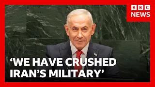 Delegates walk out before Netanyahu’s address to UN General Assembly | BBC News