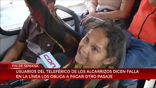 Usuarios del teleférico de Los Alcarrizos dicen que falla en la línea los obliga a pagar otro pasaje
