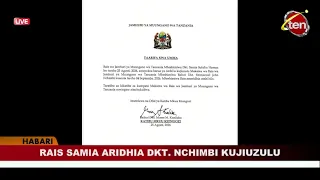 PRESIDENT SAMIA ACCEPTS DR. NCHIMBI'S RESIGNATION