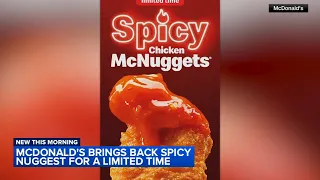 McDonald's brings back spicy mcnuggets for a limited time