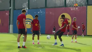 Barça completes their second session of the day and continues making progress in their preparation