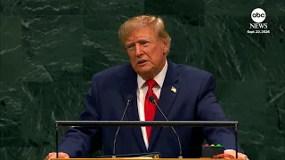President Trump speaks about war in Iran during UN General Assembly