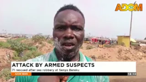 Attack By Armed Suspects: 71 rescued after sea robbery at Senya Bereku - Evening News on Adom TV